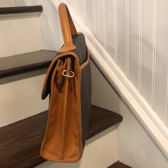 TED LAPIDUS Embossed Vinyl Leather Top Handle Lockable Laptop Briefcase RARE - Picture 4 of 17